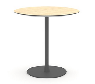 FortySeven Table - Circular Dining Table Laminate Top Steel/Aluminium Base
