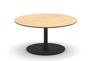 FortySeven Table - Circular Coffee Table Laminate Top Steel/Aluminium Base