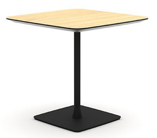FortySeven Table - Square Dining Table Laminate Top Steel/Aluminium Base