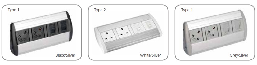 Wedge Power And Data Modules - Colours