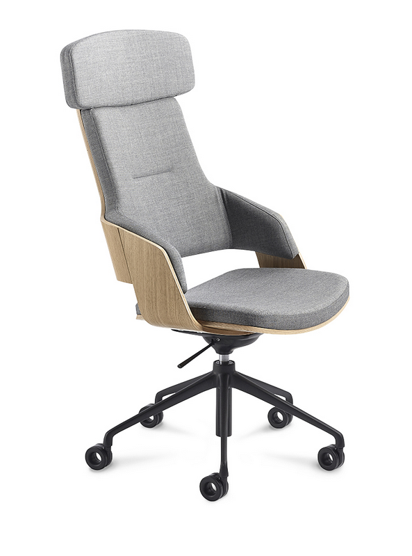 Assemble Executive Chairs - high back with headrest and 5 star swivel base on castors - MAS/HIG