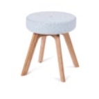 Centro Breakout Seating low stool with oak frame and upholstered seat GTR1