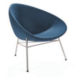 Pear Breakout Chair SPR1/C large lounge chair with a 3 leg metal frame