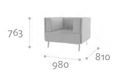 Thynk Soft Seating STK1 Dimensions