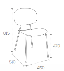 Tubes Diner Chair & High Stool Dimensions 