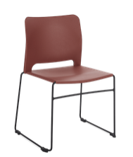 Xpresso Curve Meeting Chair with polypropylene seat and back, black or chrome wire frame MXPX-CURV