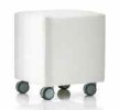 Box Soft Seating fully upholstered square stool on castors BXC2
