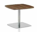 Box Soft Seating small square coffee table with MFC wooden top and pedestal base BXT3