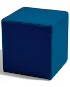 Lily Breakout Stool fully upholstered square stool with glides, wooden feet or castors LILYSQ400