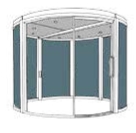 Quiet Space Office Pod - circular one wall glazed