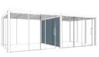 Quiet Space Office Pod - rectangular divide fully glazed