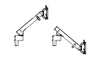 Flo Monitor Arm - Slatwall Mount With Short Arm - DYN/013/005