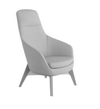 DRC.HHT.4W1.FB - High Back Chair, 4 Leg Frame, Fully Upholstered Seat & Bac, Oak Frame in natural or black