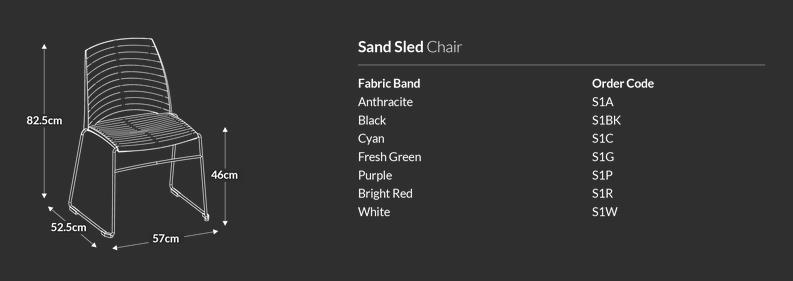 Sand Sled Chair Dimensions