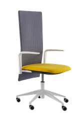 Elodie Task Chair 5 star swivel base in white or black - 1110-1250mm high - ELODIE EXECUTIVE 05R