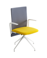 Elodie Task Chair 4 star swivel raised base in white or black - 1050mm high - ELODIE MANAGER U