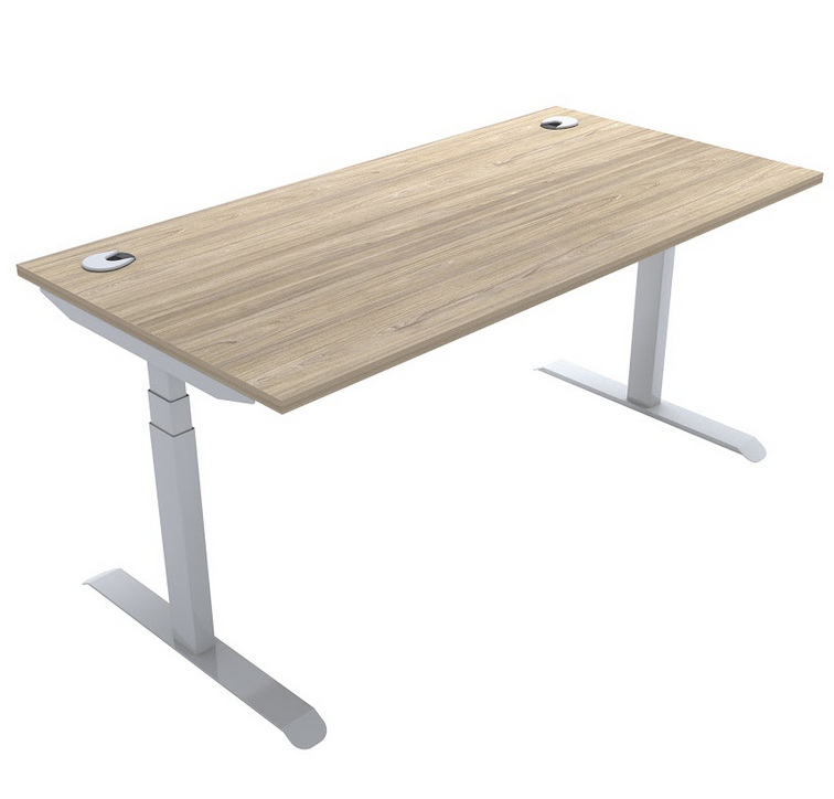 Aerial Height Adjustable Desk shown at sitting height