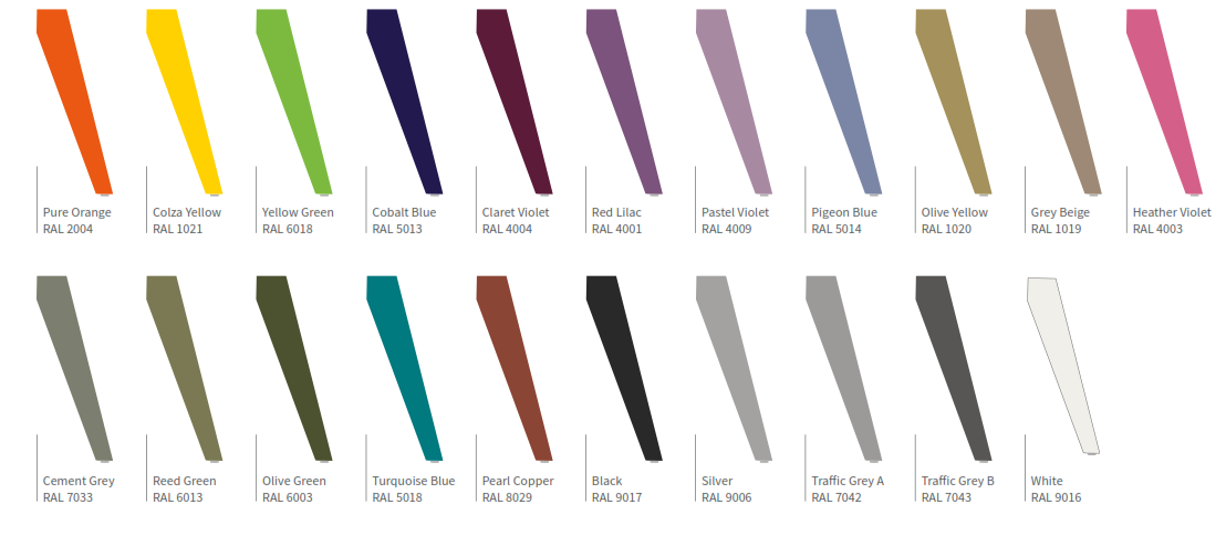 Evolve Boardroom Tables Leg RAL Colours