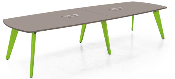 Boat Shaped Table/ legs in a choice of RAL colours (1600mm deep)