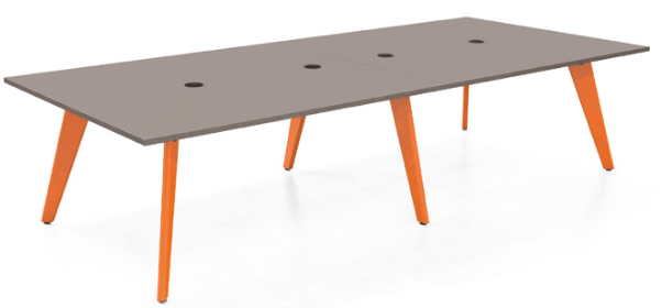 Rectangular Table / legs in a choice of RAL colours (1600mm deep)