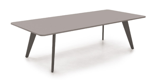 Shaped Rectangular Table/ legs in a choice of RAL colours (1600mm deep)