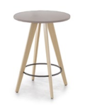 Circular Poseur Table 1100mm high Tapered Oak Legs