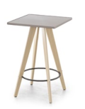 Square Poseur Table 1100mm high Tapered Oak Legs