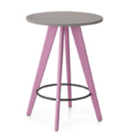 Evolve Colours Breakout Tables 4 seater 1100mm high round poseur table with tapered legs CLPC8F