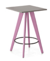 Evolve Colours Breakout Tables 4 seater 1100mm high square poseur table with tapered legs CLPQ7F