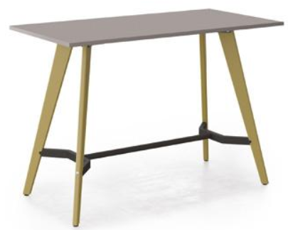 Evolve Colours Breakout Tables rectangular 6 seater poseur table with tapered legs CLPR168F