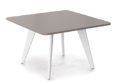 Evolve Colours Breakout Tables 4 seater 740mm high radiussed square table with tapered legs CLBA16F