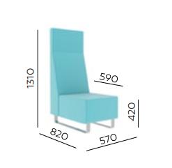 Voo Voo 9XX High Back Soft Seating - Dimensions VV 901