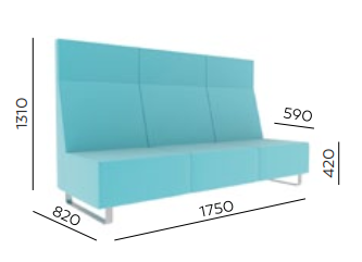 Voo Voo 9XX High Back Soft Seating - Dimensions VV 903