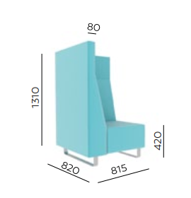 Voo Voo 9XX High Back Soft Seating - Dimensions VV 911 R