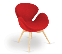 Emily Breakout Chair with wood legs TY20590
