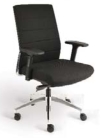 Nero Task Chair with aluminium base and trim, black frame and 3D height adjustable arms TE33330