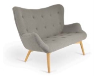 Papa Soft Seating two seater sofa with ash legs