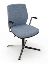 Era Work Lite Chair with upholstered back, with arms ERAUP2/A