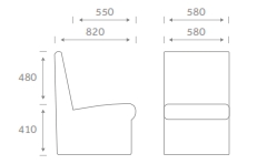 Forum Modular Seating Dimensions FR1