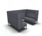 FourUS Booths and Sofas 4 seat booth FUBOOTH