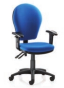 Goal Task Chair high back, upholstered, inflatable lumbar,shown with adjustable arms and back spider base GL6