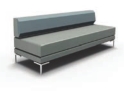 Henray Soft Seating Low Back - 3 seater with no arms HENRAYLB3/NOARM