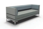 Henray Soft Seating Low Back - 3 seater with twin arms HENRAYLB3