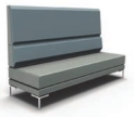 Henray Soft Seating High Back - 3 seater with no arms HENRAYHB3/NOARM