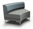 Henray Soft Seating Low Back 45 Degree Curve HENRAYCLB45