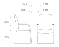 Panache Meeting Chair Dimensions PANACHE/1