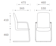 Panache Meeting Chair Dimensions PANACHE/2