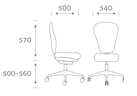 Sphere Task Chair SP2 Dimensions