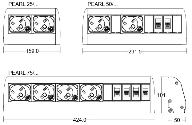 Pearl Power Module Dimensions
