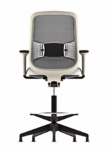 Do Mesh Task Chair counter height, with adjustable arms, footrest and black nylon base DO HBCA
